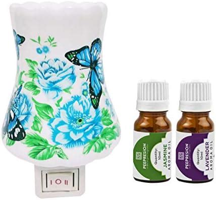 Peepresion Ceramic Electric Aroma Diffuser Night Lamp Light with ...
