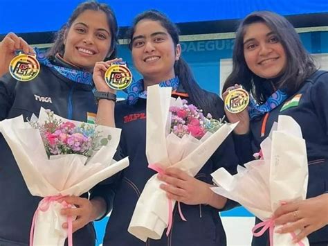 Asian Airgun Championship में भारतीय जूनियर महिला पिस्टल टीम ने Gold ...
