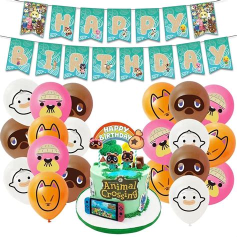 Amazon.com: Heidaman Animal Crossing Birthday Party Supplies Animal ...