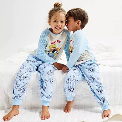 Kids 4-10 Jammies For Your Families® Bluey Top & Bottoms Pajama Set