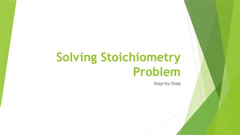 Rezultat imagine pentru Solving Stoichiometry Problems