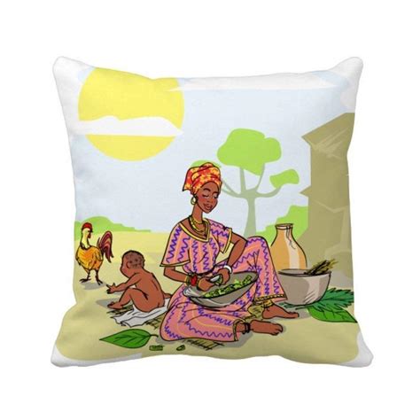 Black Women Child Totems African Aboriginal Square Throw Pillow Insert ...