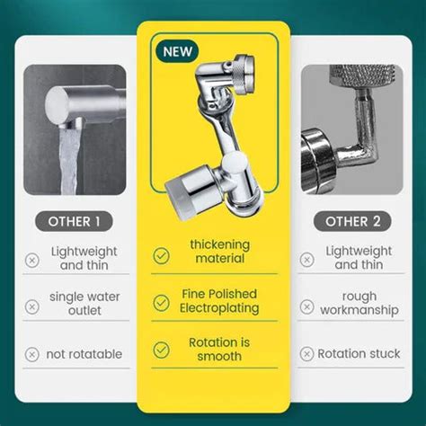 Rotating Faucet/Tap Extender | Stainless Steel | 1180° rotation ...