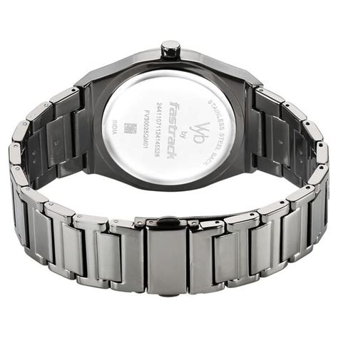 Buy Online Vyb Limitless By Fastrack Quartz Analog Grey Dial Metal ...