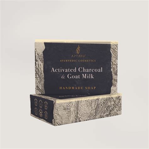 Aptayu Charcoal Goat Milk Soap, Goat Milk Handmade Soap | Aptayu