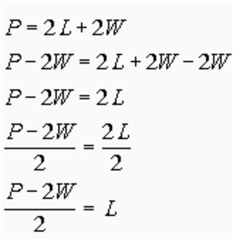 P = 2l + 2w, for l Pls answer - Brainly.ph