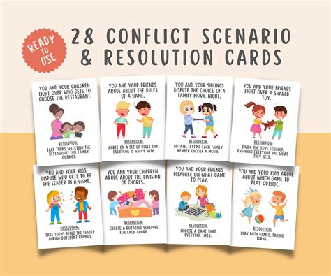 28 Conflict Resolution Flashcards for kids – MindSpace