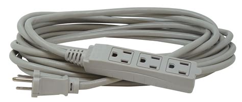 Woods 2867 3-Outlet Extension Cord with Power Tap, 20-Foot, Gray ...