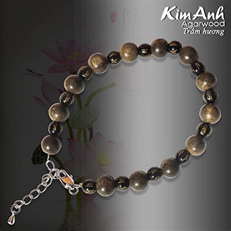 Buy Vietnam Agarwood Bracelet-Agarwood Jewelry- Om mani Padme hum ...