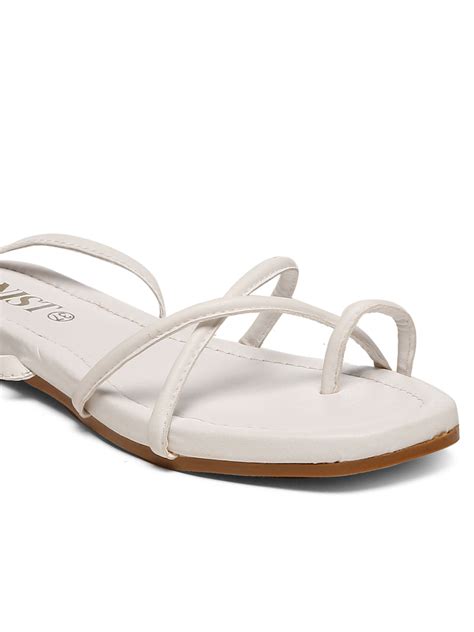 GNIST White Tie up Flat Sandal – Gnist Footwear