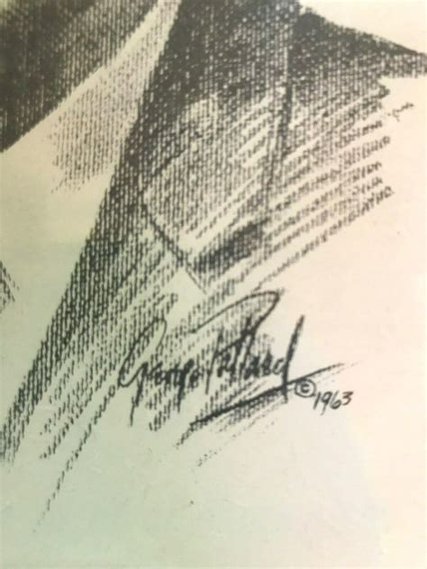 Framed 1969 Sketching of JFK and Lincoln by Kenosha Artist George ...