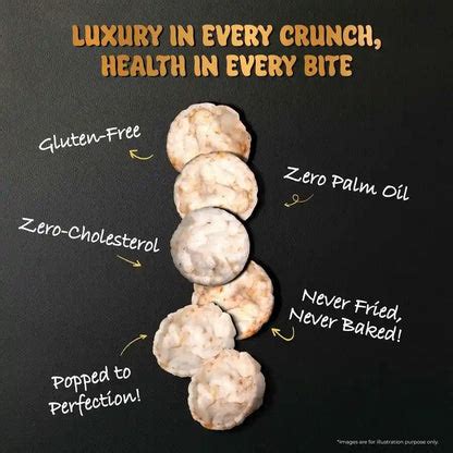 Zero Palm Oil Snacks | Brown Rice Crisps Black Truffle