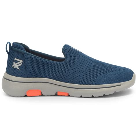 Buy Leap7x Teal Blue Slip-On Walking Shoes For Men RW-08