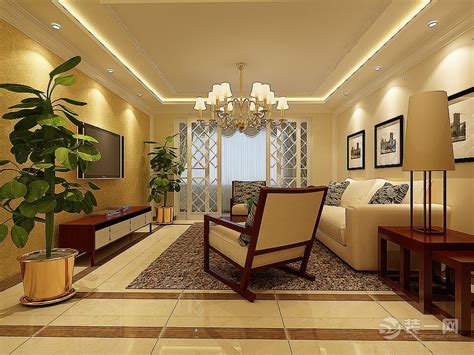 220平新中式客厅背景画设计图 – 设计本装修效果图