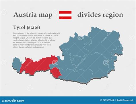 Vector Map Austria, Region Tyrol Stock Illustration - Illustration of austria, template: 247526749