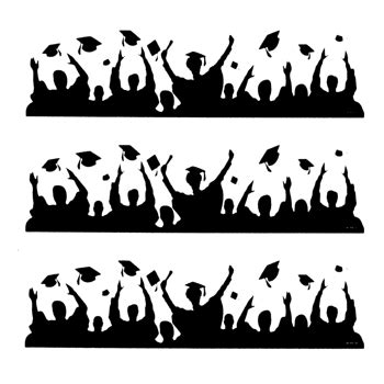 Buy Whimsical Practicality Graduation Silhouette Grad Cap and Gown ...