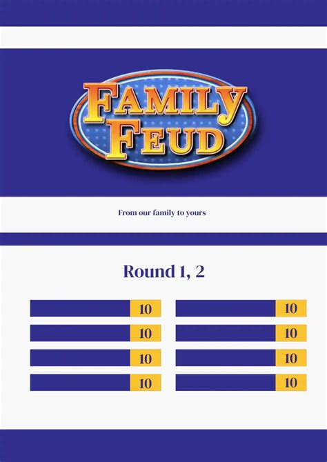 Family Feud Blank Template – Free Google Slides Template - NEW!
