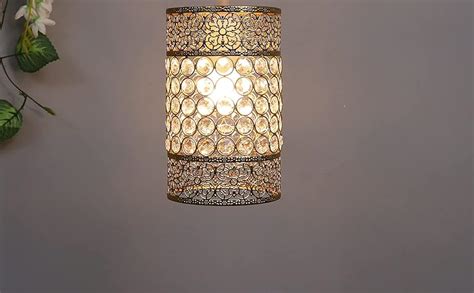 Homesake Crystal Beaded Pendant Light - Antique Gold Finish, Boho Style ...
