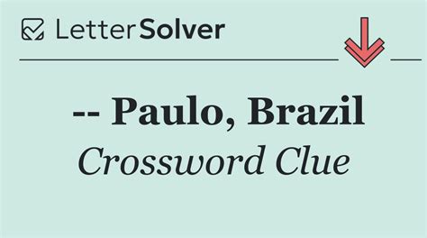 Paulo, Brazil Crossword Clue Answers