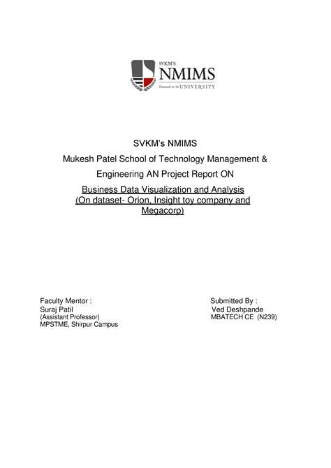 N215 Biva Project - SVKM’s NMIMS Mukesh Patel School of Technology ...