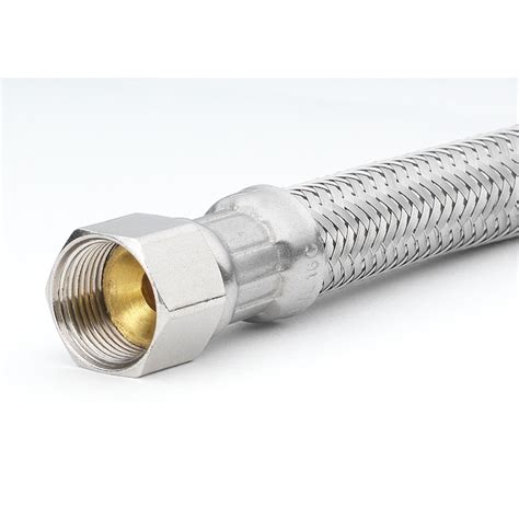 RELIABILT 3/8-in flare x 1/2-in FIP x 20-in Braided Stainless Steel ...