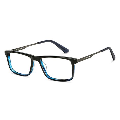 Buy Blue Transparent Metal Blue Full Rim Rectangle Vincent Chase Blend ...