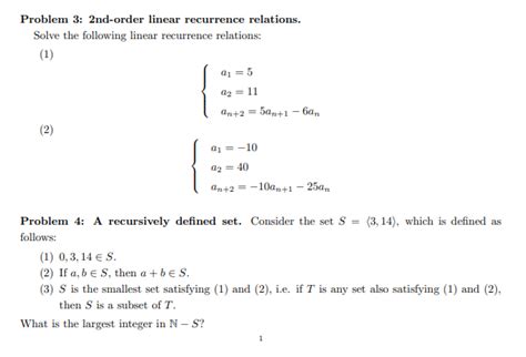 Image result for First Order Linear Recurrence Relation Theorem 9.1