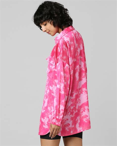 Pink Satin Long Shirt