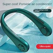 Hands-Free Hanging Neck Fan – Leafless USB Powered Portable Fan with ...