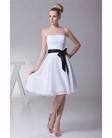 White Wedding Dress Black Sash by Simple Strapless Ruffled White Bridesmaid White Wedding Dress Black Sash
