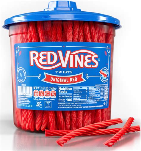 Red Vines Licorice Candy MFF30 Original Red Flavor Soft Chewy Candy ...