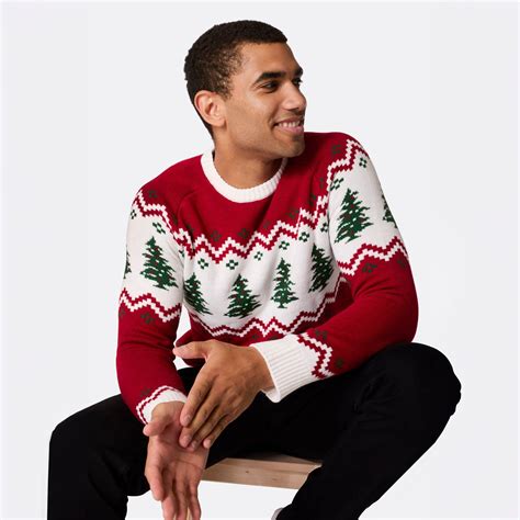 Men's Retro Christmas Tree Christmas Sweater – SillySanta.com