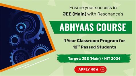 Resonance JEE Main Course for Dropper ABHYAAS (ED)