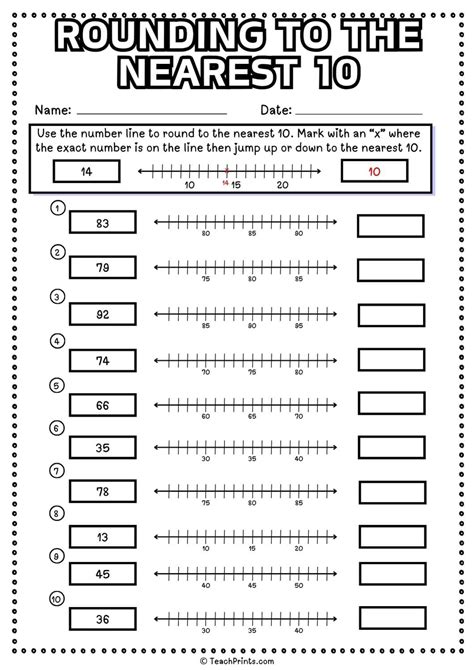 Image result for Rounding Nearest 10 Worksheet