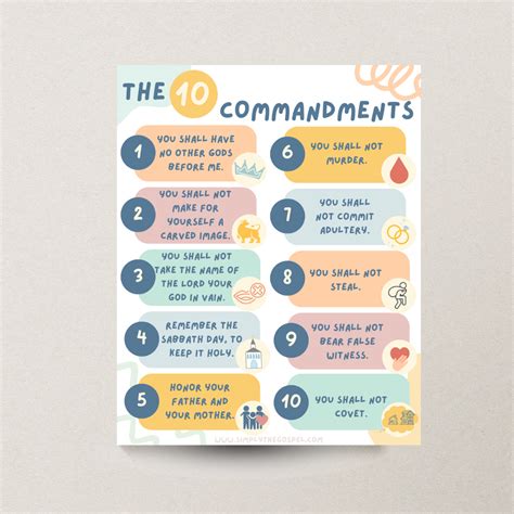 10 Commandments For Kids