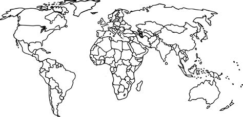 World Map Drawing (PNG Transparent) | OnlyGFX.com