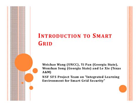 Emerging Trend 22628 - please - INTRODUCTION TO SMART GRID Weichao Wang ...
