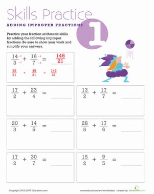 Image result for Addition of Figures of Improper Fraction
