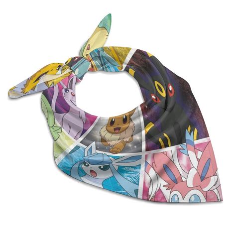 Pokémon-Eevee Evolution Jolteon Flareon Umbreon Sylveon Square Satin ...