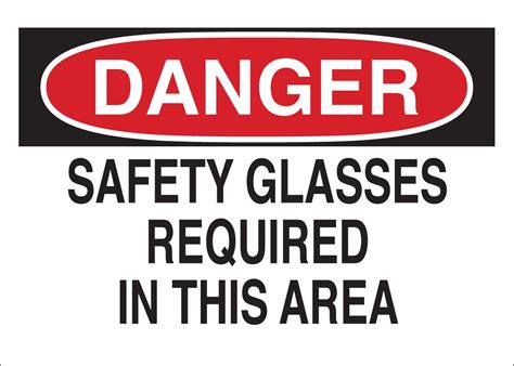 Brady 22614 Plastic Eye Protection Sign, 7" X 10", Legend "Safety ...