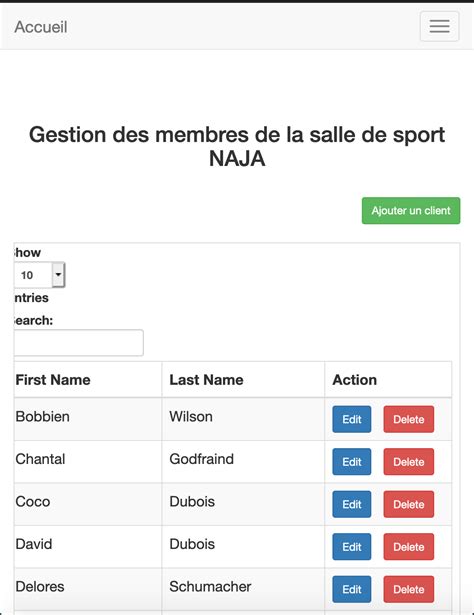 Yajra DataTable 的图像结果