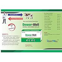 RootWell Dewor-Well Herbal Dewormer Bolus for Cattle, Horse, Cow, Goat ...