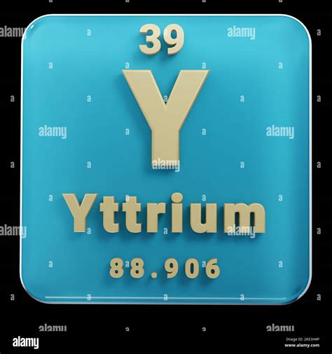 Beautiful abstract illustrations Standing black and red Yttrium element of the periodic table ...