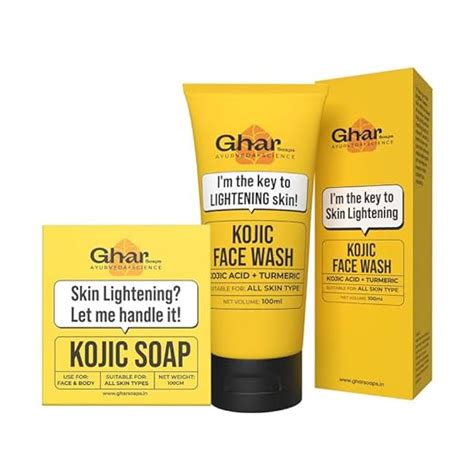 Buy Ghar Soaps Kojic Acid Face Wash & Soap | With Kojic Acid ...
