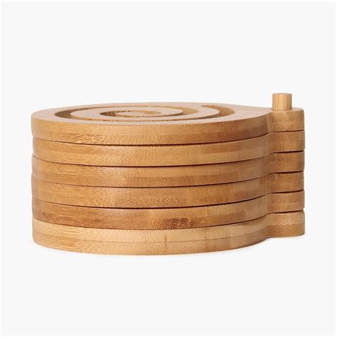 Buy Raisin Set of 6 Bamboo Coasters from Home Centre at just INR 699.0