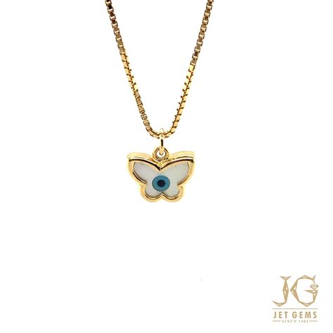 Butterfly Evil Eye Watch Charm – Jet Gems Fine Jewellery