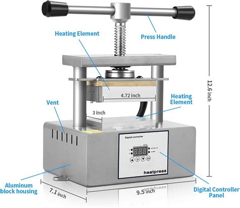 Anbull 1 Ton Manual Portable Heating Press Machine - India | Ubuy