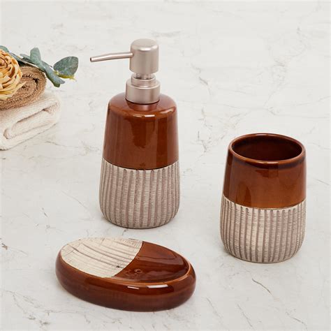 Buy Derby Multicolour Printed Ceramic Bathroom Set - 3Pcs from Home ...