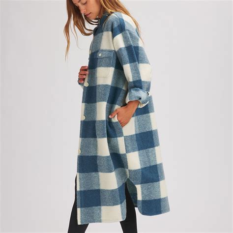 Basin and Range Long Plaid Coat - Women's - Women