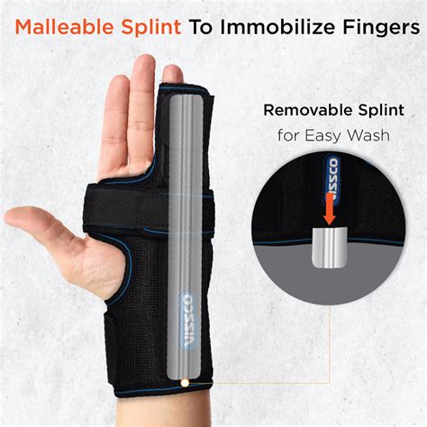 Boxer's Support Brace | Detachable Splints | For Finger Fracture, Trig ...